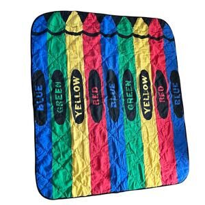 Vintage Crayola Crayon Box Comforter 68x81